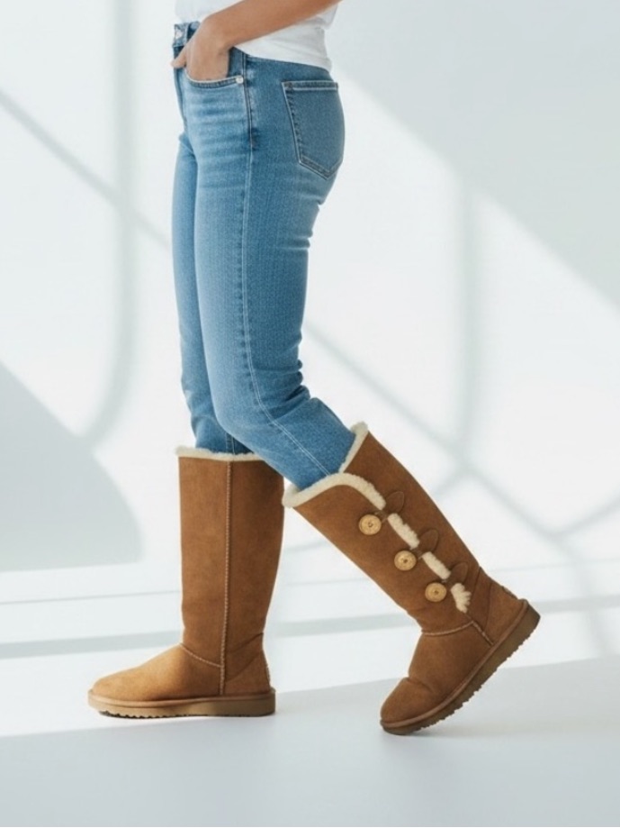 Ugg Bailey Button Triplet Triple Button Boots Size 8